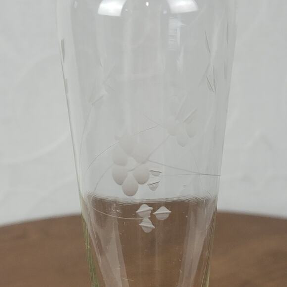 VINTAGE Duchin Creation Silver Etched Glass Bud Vase 10 Sterling Weighted Base - Picture 3 of 14